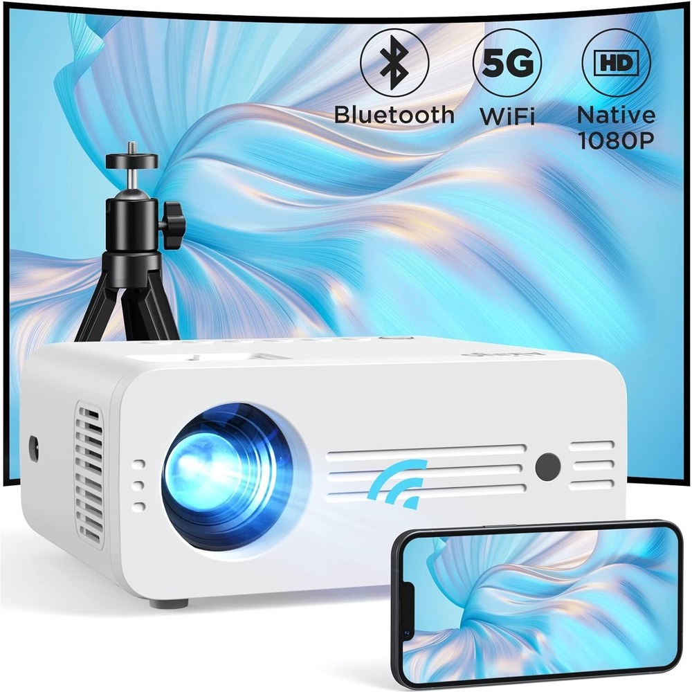 AKIYO 300 Native 1080P HD WiFi Mini Portable Projector
